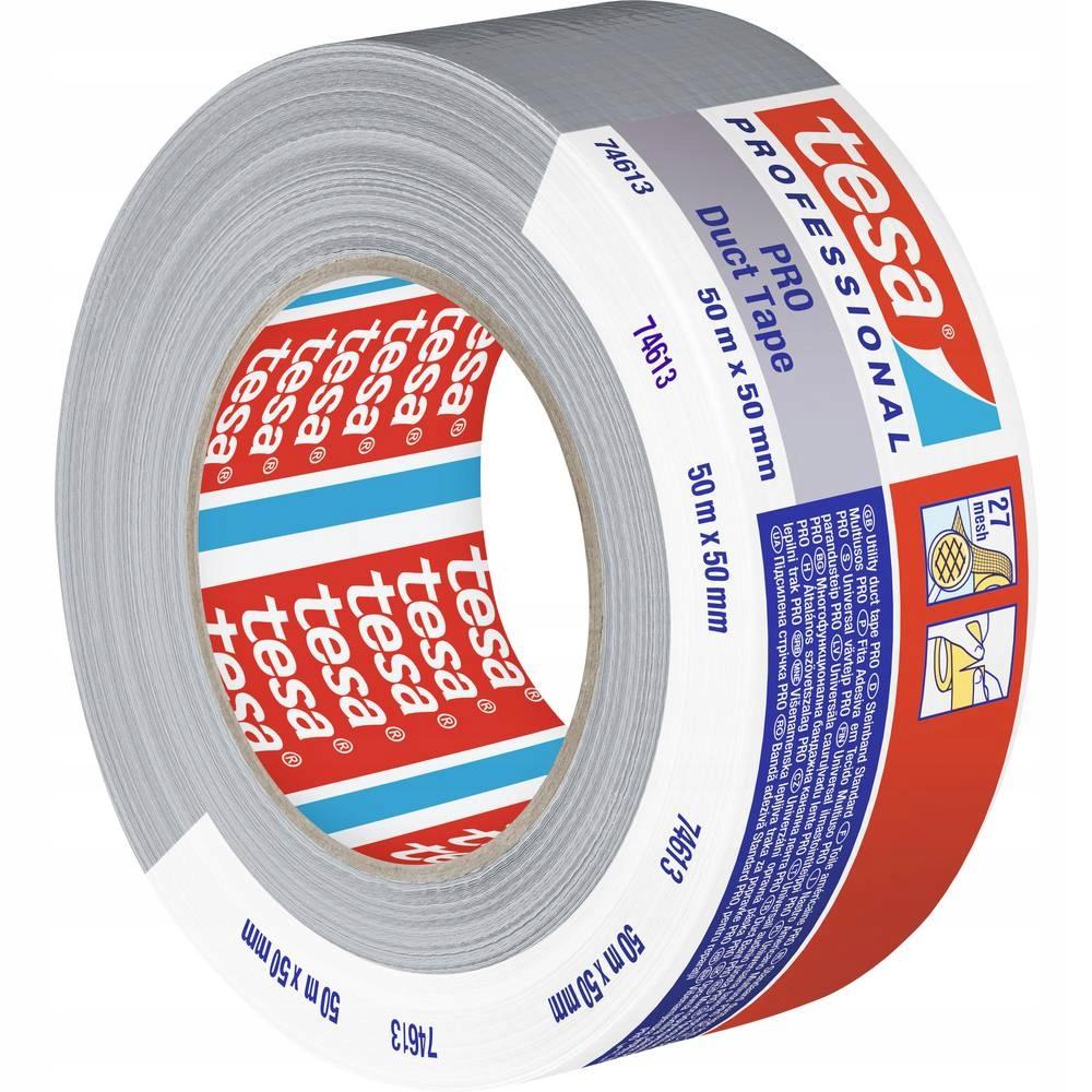 Tesa Duct Tape Taśma Naprawcza Srebrna Wodoodporna Materiałowa 50M X 50Mm