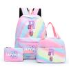 3Pcs/set Anime Cartoon A-Z Letter Printed Backpack with Shoulder Bag Pengcil Case for Teenager Girl Boy Back To School Bookbag