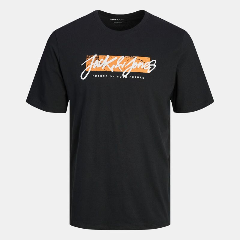 Tee shirt black jwhtiley 12287690 4400 Homme JACK & JONES