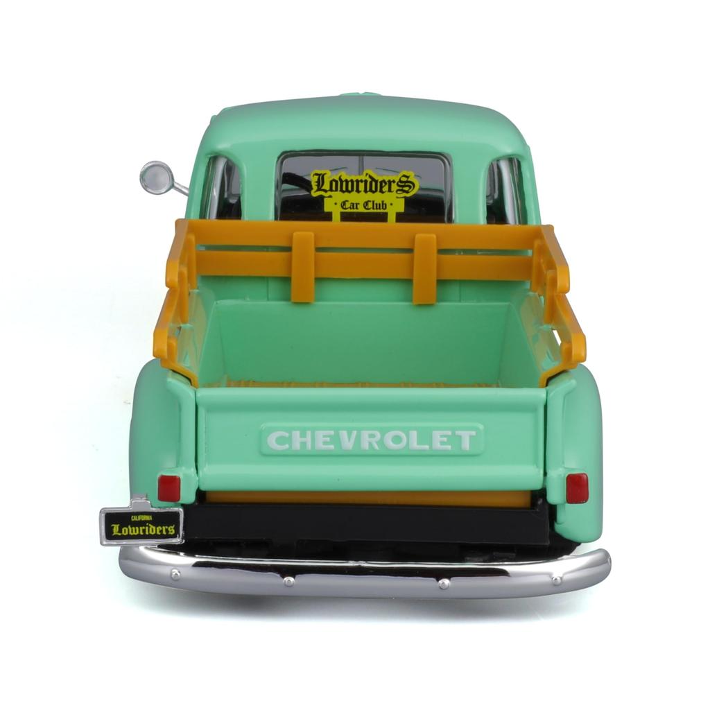 Maisto Scale Chevrolet 3100 Pickup 1950 Green Custom Lowrider Diecast Model Car 32545 1/25 (Finished Model)