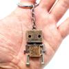 Cute Robot Doll Bag Keychain Friendship Couple Key Holder Bronze