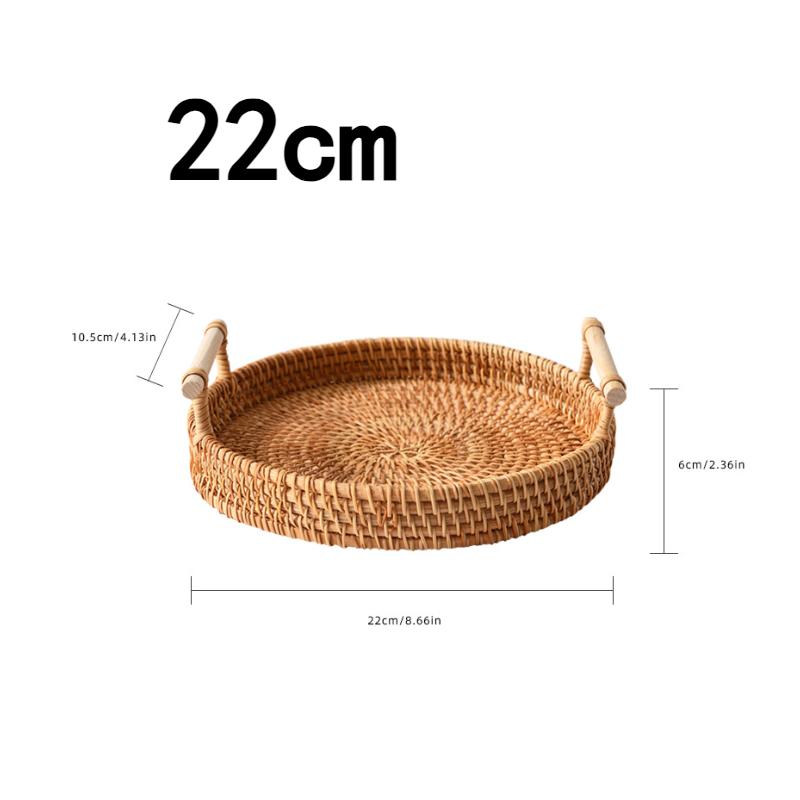 

Simple and Elegant Handmade Woven Rattan Tray Insulation Pad Tray | Insulation Pad | Handmade Storage Basket