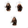 3 kusy figurky orangutanů Simulace soch zvířat Moderní stolní ozdoby na polici skříněk