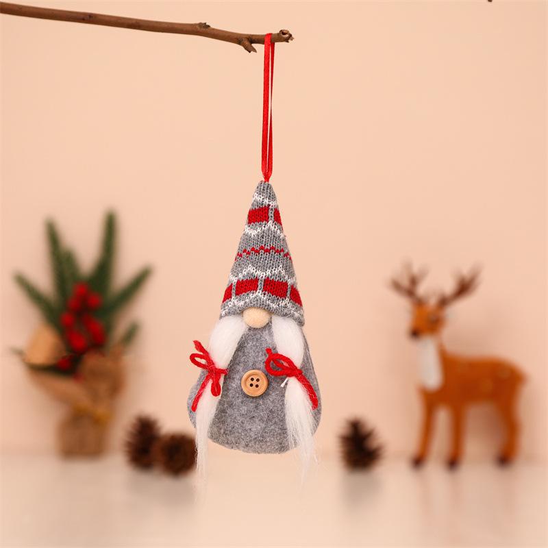 Christmas Knitted Forest Old Man Faceless Doll Pendant Ornament