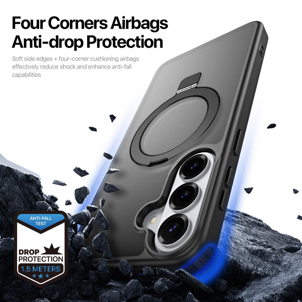 For Samsung Galaxy S26+ Magnetic Case DUX DUCIS Yind Series Kickstand PC TPU Matte Phone Cover