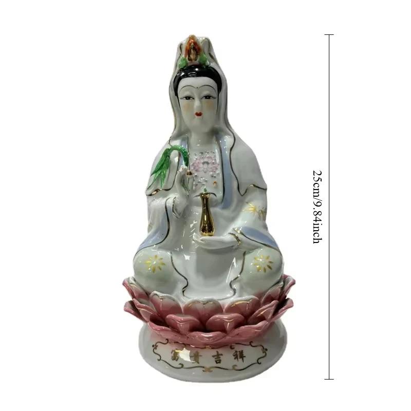 

Китайская креативная керамика Наньхай Гуаньинь Украшение для дома Гостиная Благоприятные поделки Фэн-шуй Скульптура Богини Гуаньинь