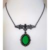 Gothic Bat Crystal Necklace - Women's Halloween Fashion Jewelry
