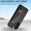C1-04 For Samsung Galaxy S22+ 5G Case Zipper Wallet Leather Coated PC+TPU Phone Cover