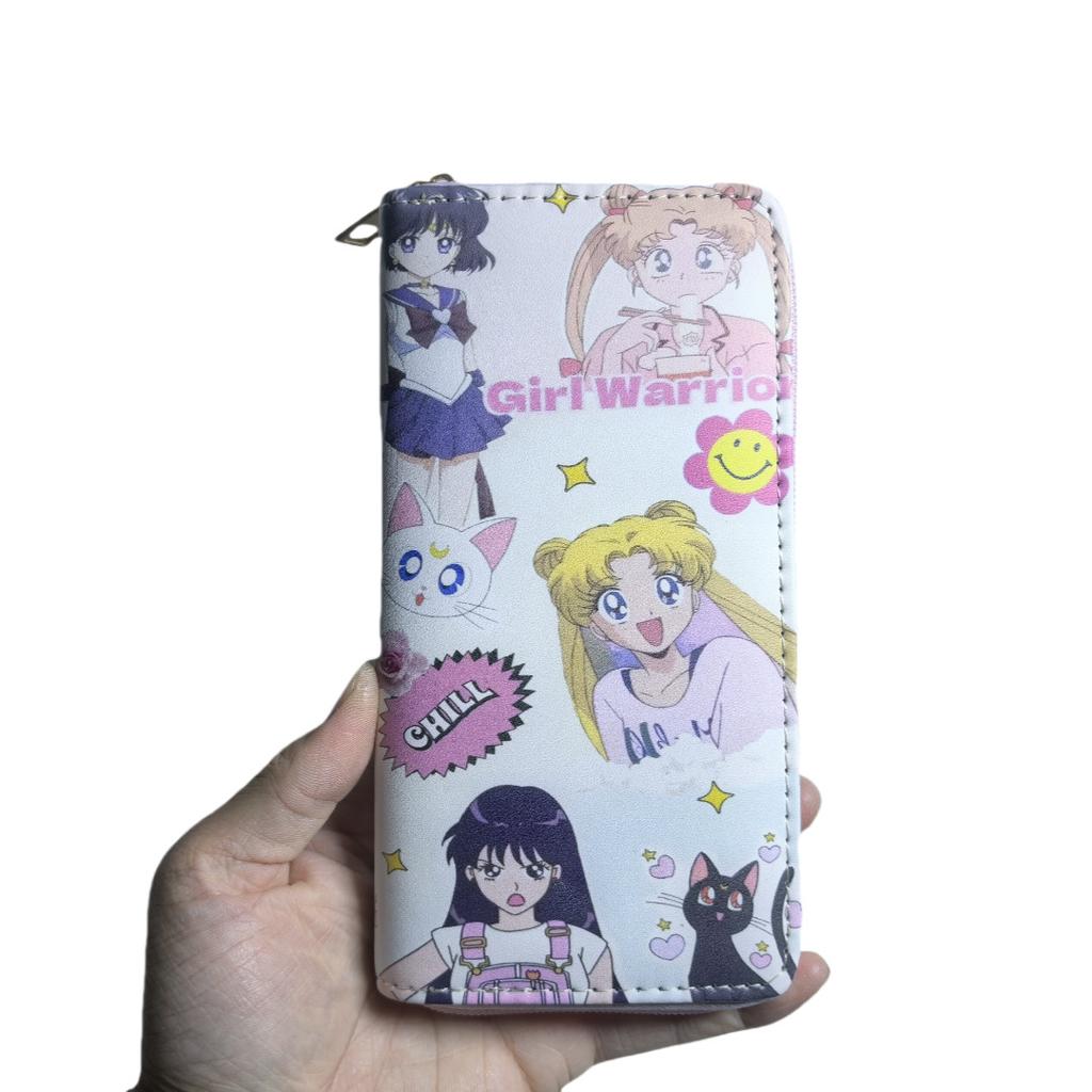 Japanische Sailor Moon Lange Reißverschluss Geldbörse Mädchen Geldbörse