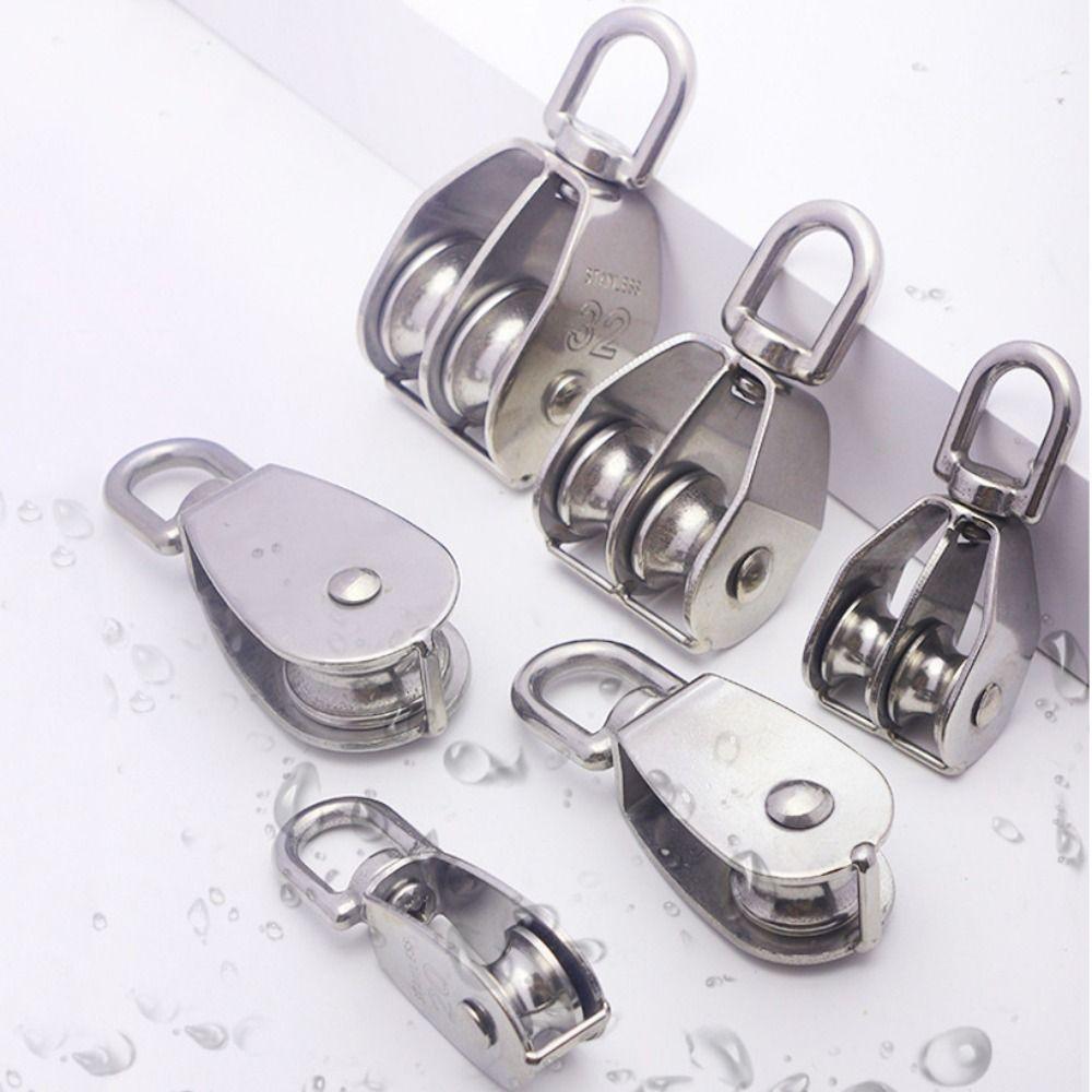 M15/20/25 Fixed Pulley 304 Stainless Steel Traction Wheel Load-Bearing Pulley Block Tool  Crane