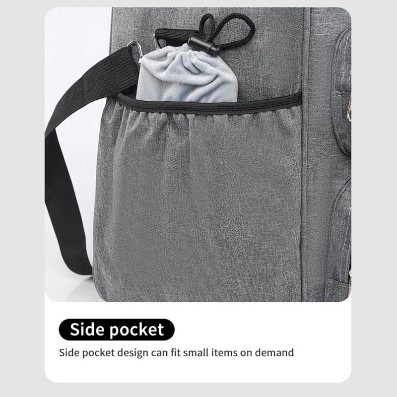 Practical Oxfords Fabric Sewing Accessories Case with Shoulder Strap Foldable Design For Handmade Craft Storage