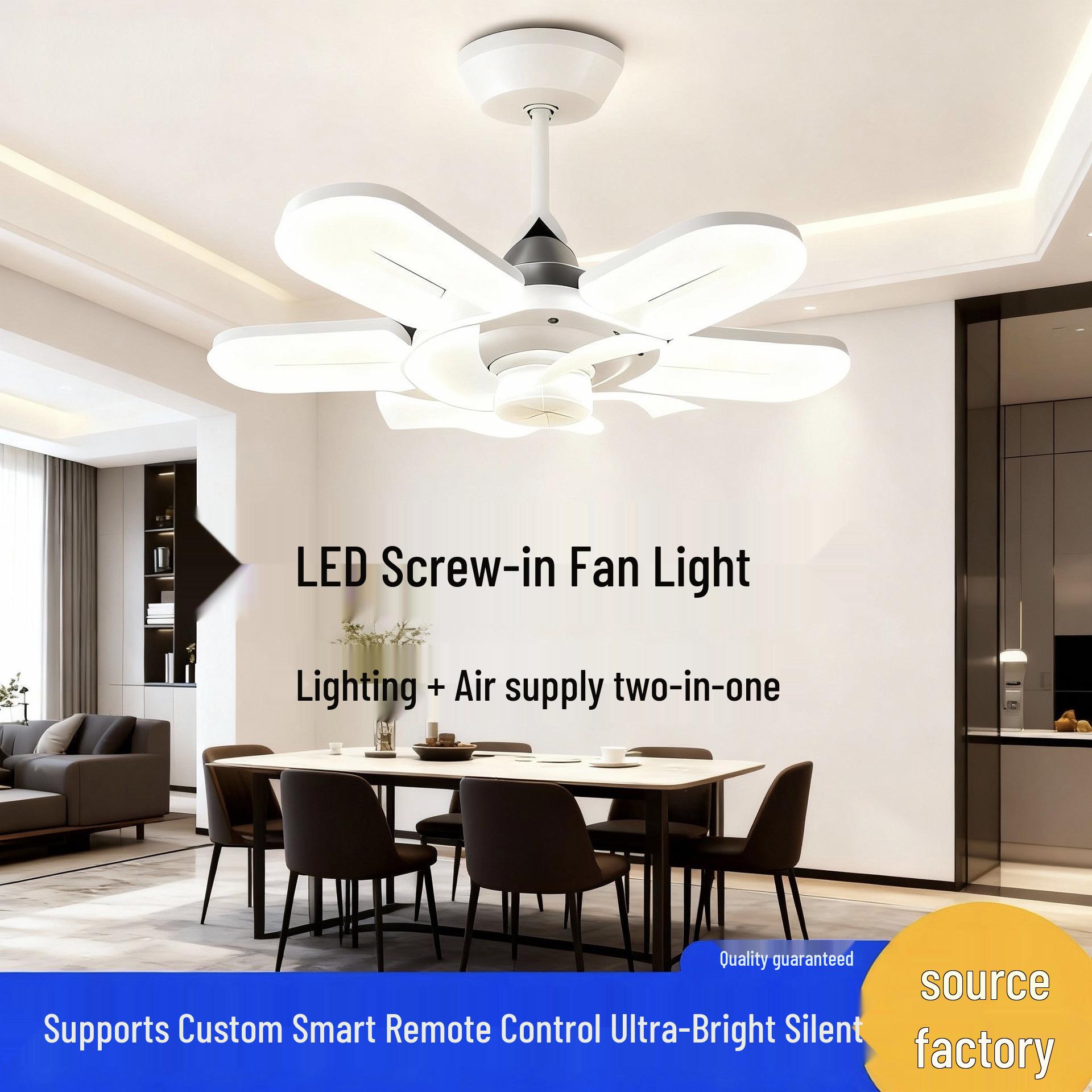 

Новый трансграничный потолочный вентилятор с 5 лопастями и светодиодной подсветкой с бесступенчатой регулировкой яркости для дома, спальни, общежития 5-blade fan light with tri-color