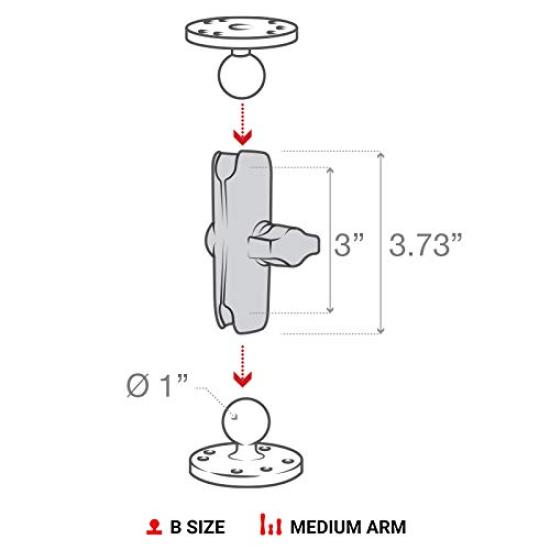 Mount RAM Plastic Arm Parts 3 Inches [RAM Series] (RAP-B-201U)