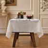 Lace Tablecloth, Wedding Rectangular Table Cloth, Vintage Embossed Floral Lace Table Cover for Tea Party Reception Home Decor