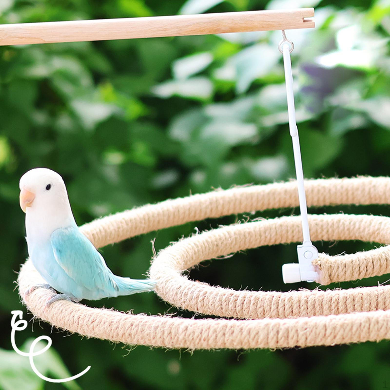 

Подвесная жердочка-качели для птиц, декоративная, устойчивая к укусам, подставка для попугая для волнистого попугайчика