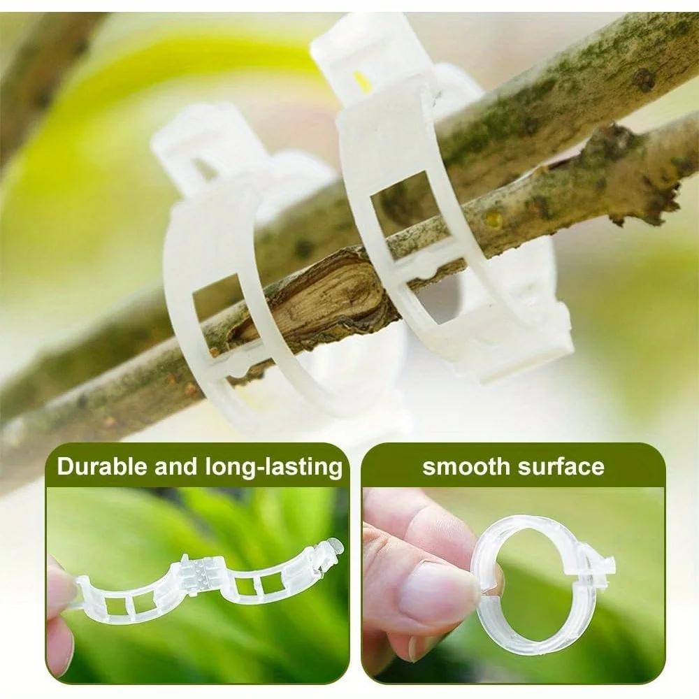 Secured Plastic Plant Clip, Garden Clips for Climbing Plants, Support Clips Tomato Grape Vine Vegetables Plant Fixing Clips
