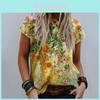 Women's Floral Print Short Sleeve Tops Featuring Soft Material For Ultimate Comfort