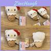 Plush Hello Kitty Ice Cream Pendant Cartoon Keychain For Kids And Teens
