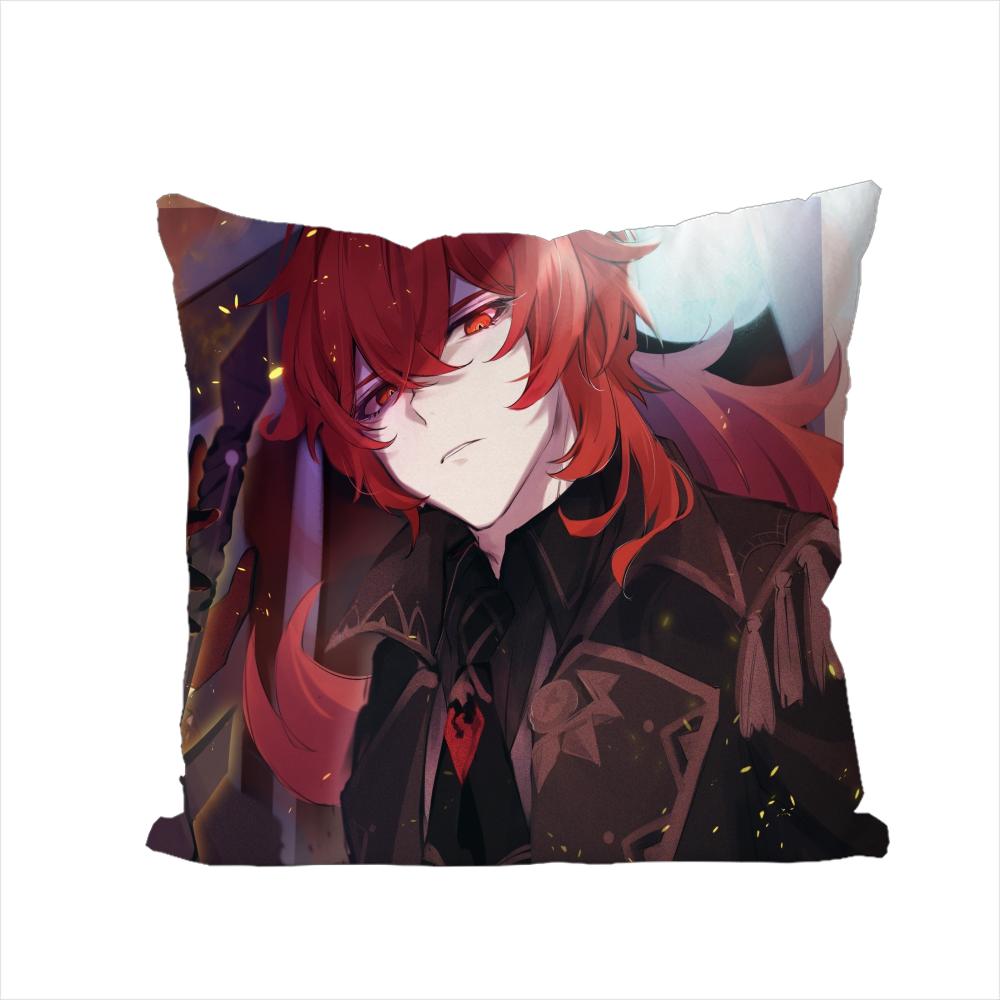

Genshin Impact Pillow Case For Car Sofa Decorative Home Doublesided Print Plush Square Throw Pillow Cushion Cover 30x30cm