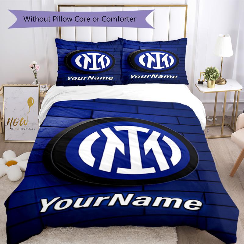 Inter Milan Customize your name Bedding Set Breathable Duvet Cover with Pillowcases Home Decoration Birthday Gift