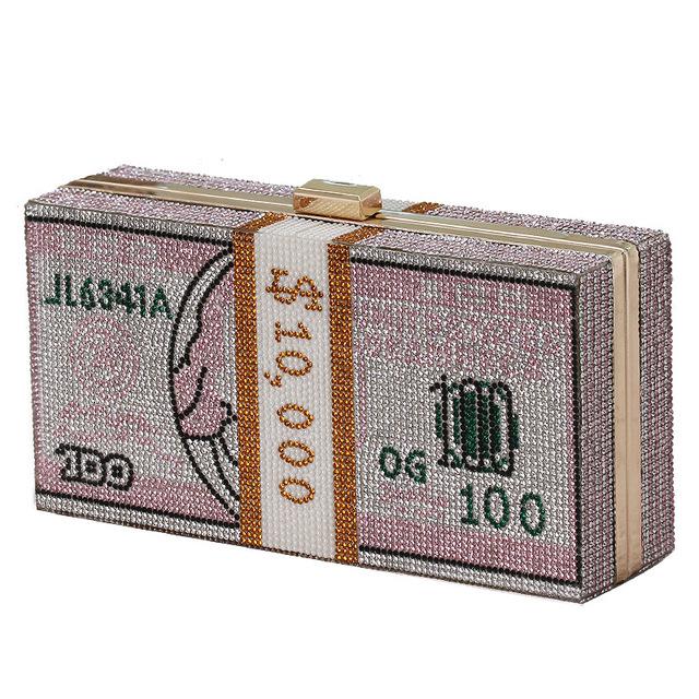 stack of money purse
