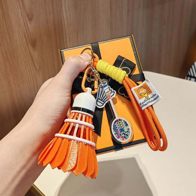 Rainbow Badminton Pendant Creative Sports Backpack Decoration Advanced Key Chain High-value Gift