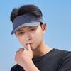 Men Summer Hat Empty Top Hollow Out Mesh Long Brim Sunscreen Anti-UV Face Protection Lightweight Tennis Jogging Peaked Cap