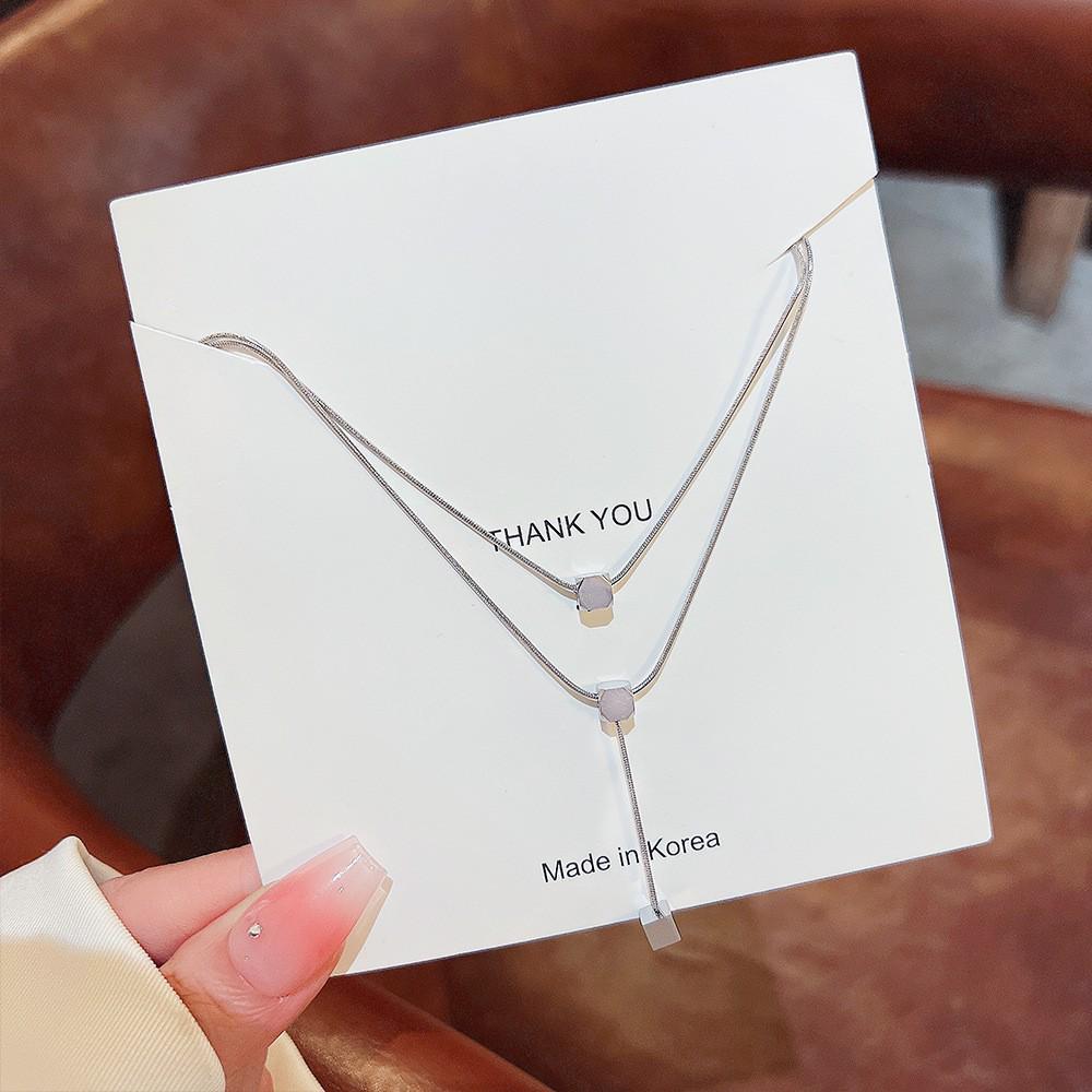 Korean 18K Gold Titanium Steel Women's Clavicle Necklace - Versatile, High-End, Non-Fading Temperament Choker.