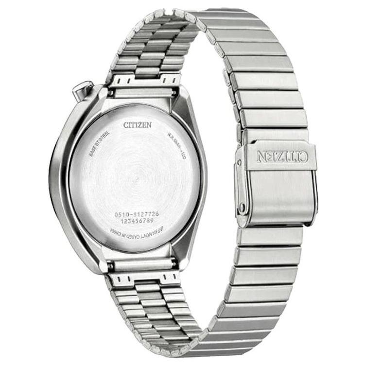 Citizen Classic Reissue Barrel-Shaped Dial Multifunction Chronograph Quartz Movement Stainless Steel Strap Men watches White AN3660-81A