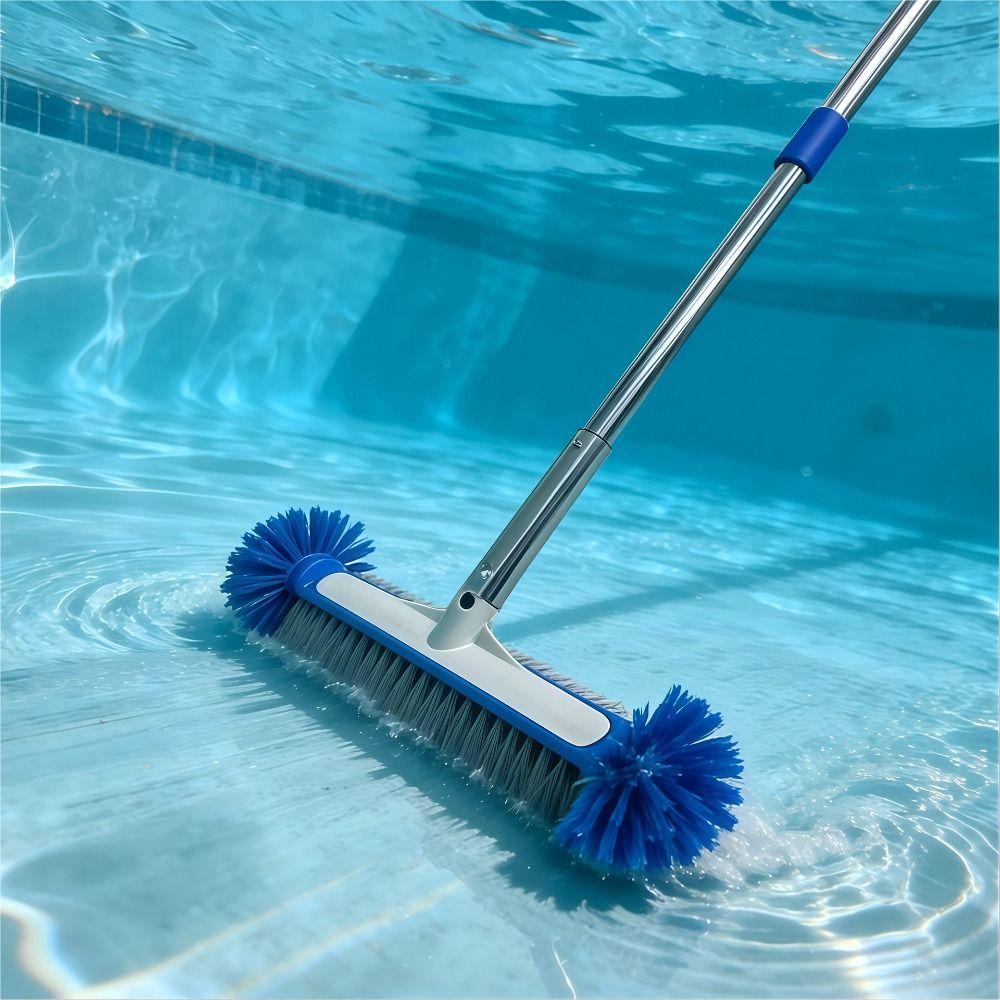 17 Inch Pool Brush Head Reinforced Aluminium Back Moss Removal Brush  Swimming Pool