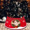 Christmas Tree Skirt with Snowflake Design and Festive Fence Scene
