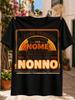 Italian Important People Call Me Nonno Quote Orange Cream Retro Rainbow Frame Graphic Tee Unisex Unisex All Tshirt