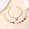 Fashion Modern Ladies Anklet Set With Colorful Daisy Motif For Wear Casual