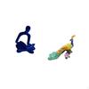 Abstract Thinker Human Figurine Sculpture Ornament for Office Bar Wedding And Decorative Peacock