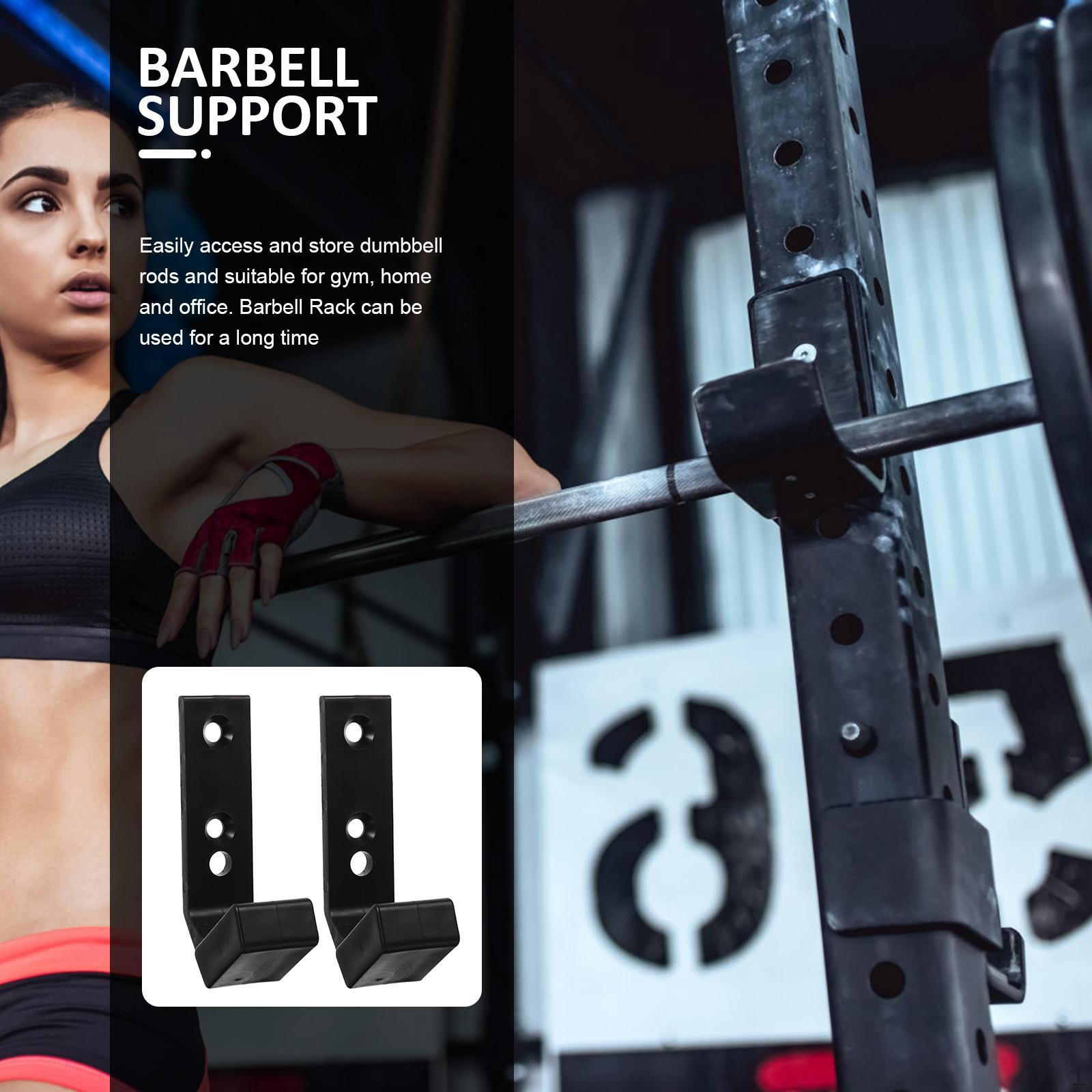 

2 шт. Настінний тримач для штанги для домашнього спортзалу, Преміум, Практичний для фітнесу 12cmx4.5cm_PAPP Material