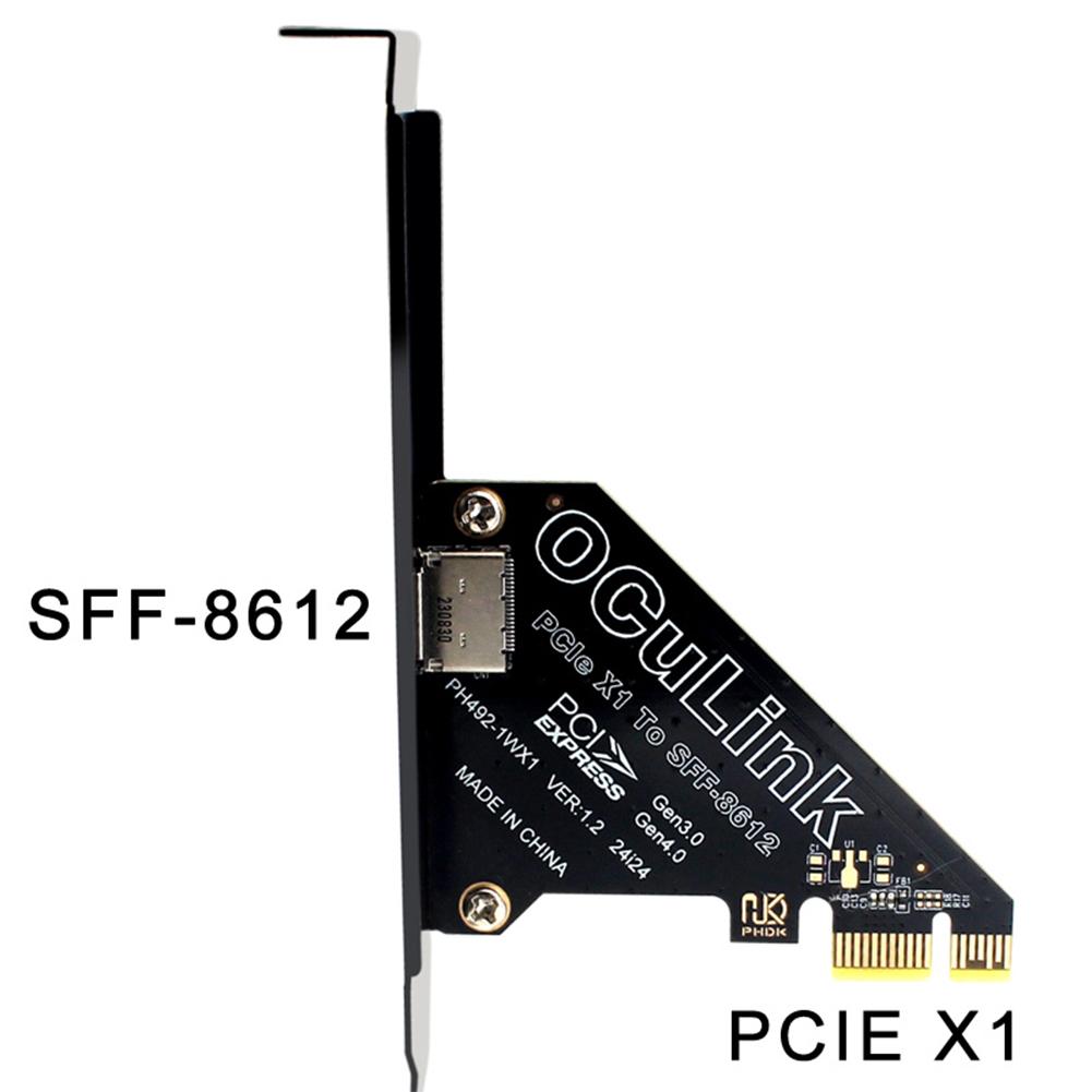 PCIe To SFF 8611&8612 Adapter Card PCI Express PCI-E X4/X1 SSD Convert Card Support PCle4.0 PCIe OCuLink SFF-8612 Adapter Card