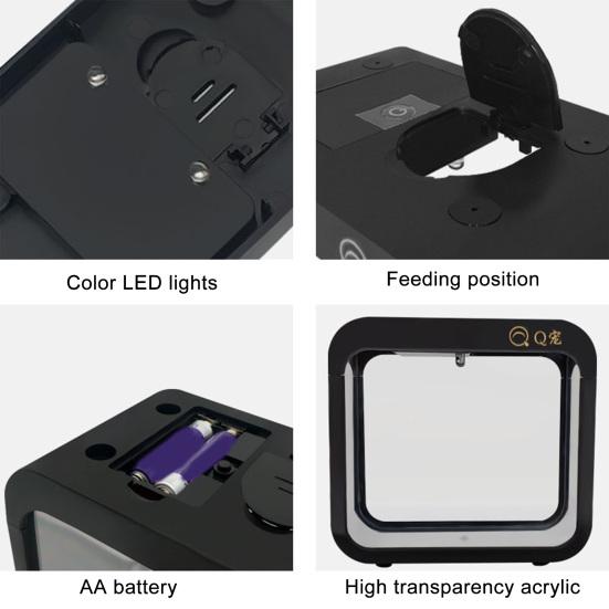 Energisparande Akvarium Stilfull Återanvändbar Clamshell Matningsfönster Fiskterrarium Hushåll