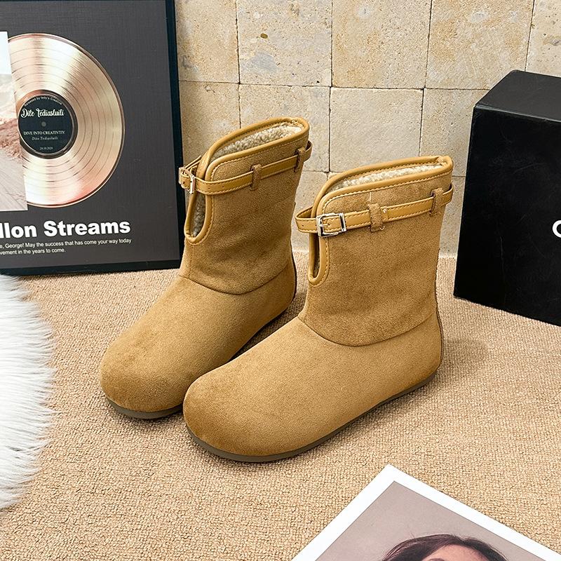 Women's soft elastic thick soles heightening winter warm cold padded snow boots non-slip wear casual sports cotton boots