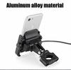Universal Black CNC Motorcycle Handlebar Charger 4-6.8" Phone Holder Mount New