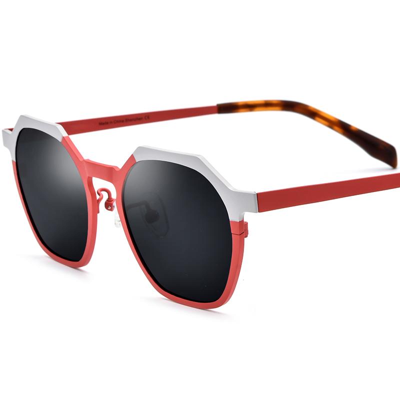 Borregls Colorful Titanium Sunglasses Men Vintage Polygon Fashion Women 2025 Retro Designer Polarized UV400 Sun Glasses 185814T
