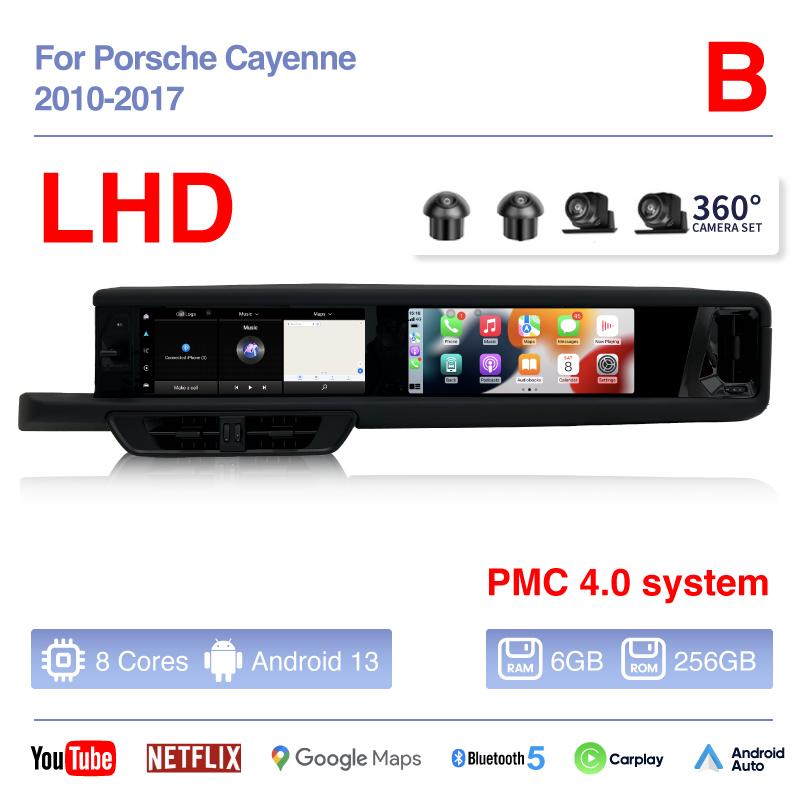 12.3Inch For Porsche Cayenne 2011-2017 GPS Navigation Car Multimedia Player Radio Android13 12+256G CarPlay 4G 360Camera 7870SC