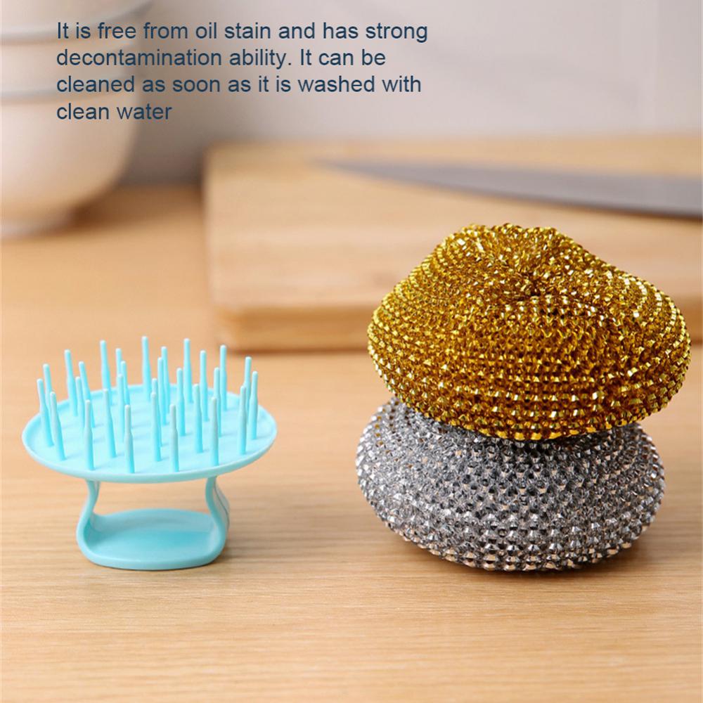 Cleaning Ball Household Firm Light Stainless Steel Cleaning Products Pot Brush Economic 360 Degree Cleaning Dishwashing Tool