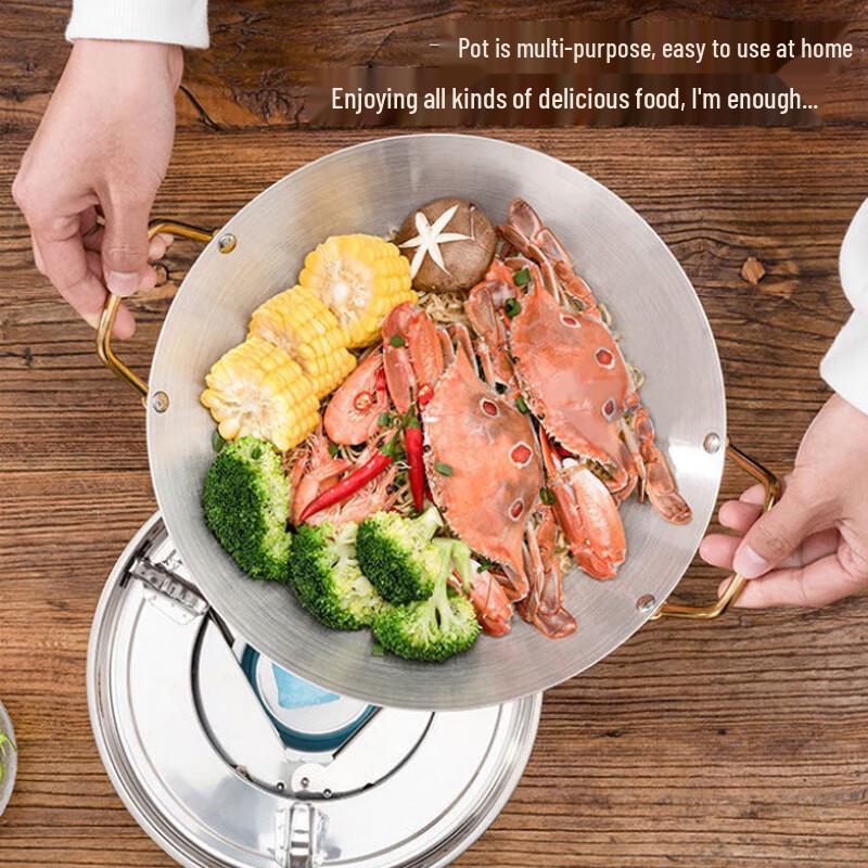 Portable Stainless Steel Solid Alcohol Stove & Dry Pot Set