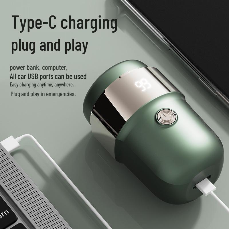 Mini Rechargeable Double-Head Waterproof Electric Shaver for Men - Portable Hair Remover for Travel