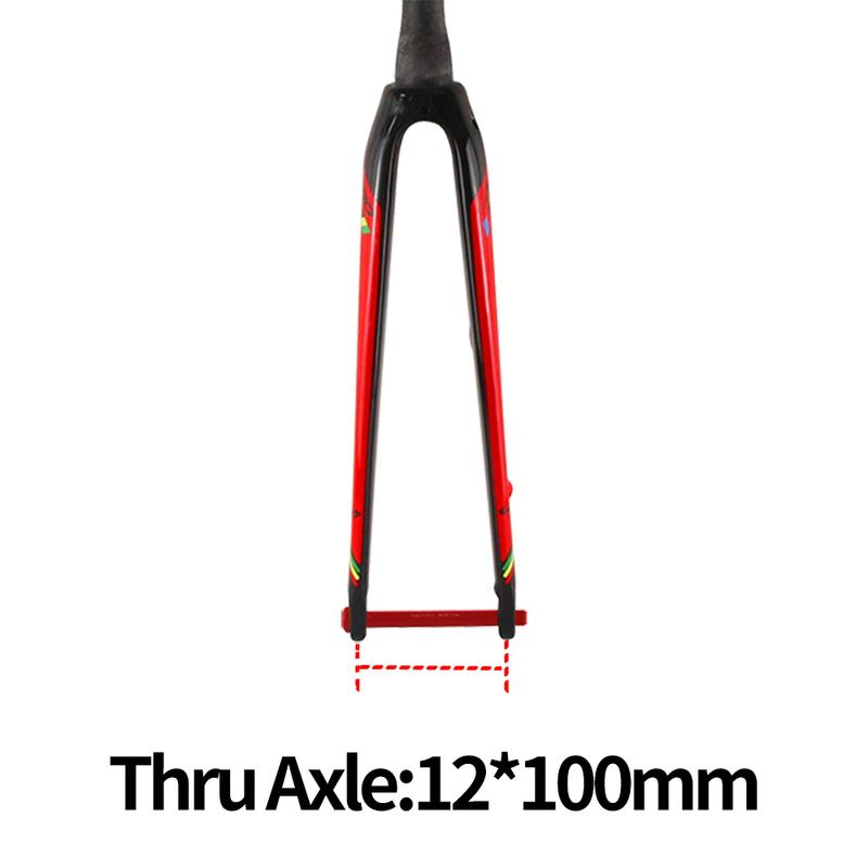 Ullicyc-Disc Brake for Road Bike, Carbon Fiber Bicycle, Round and Tapered Tube, Front Fork QC340, 12x100 Thru Axle, 700x25c