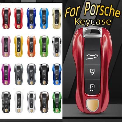 HWNI1 Solid Color ABS Car Key Case Cover Accessories For Panamera 2017 Cayenne 2018 2019 911 2020 2021 2022 2023 2024 Taycan
