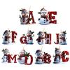 Shatterproof Acrylic Snowman Letter Hanging Ornament Christmas Tree Decoration For Festival Tree Wreath Window Display
