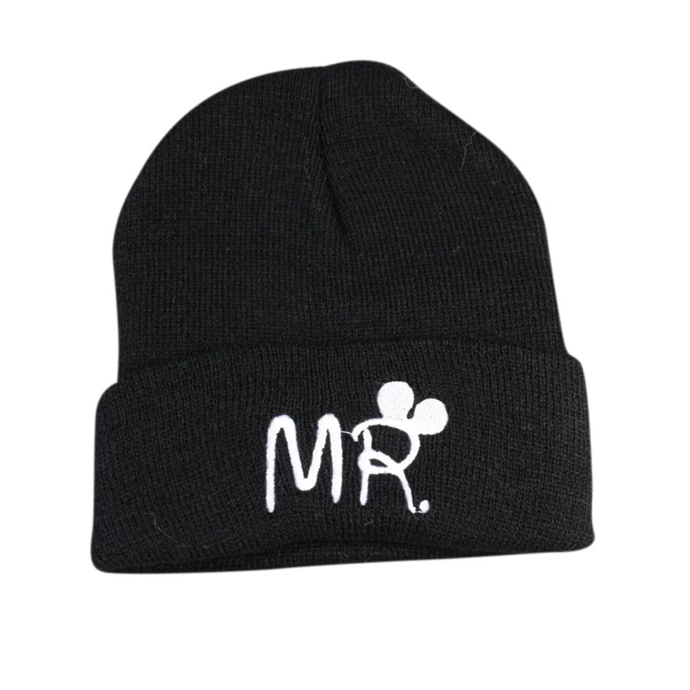 Children Creative Cartoon Bow-knot Embroidery Beanie Hat Breathable Knitted Cap for Winter