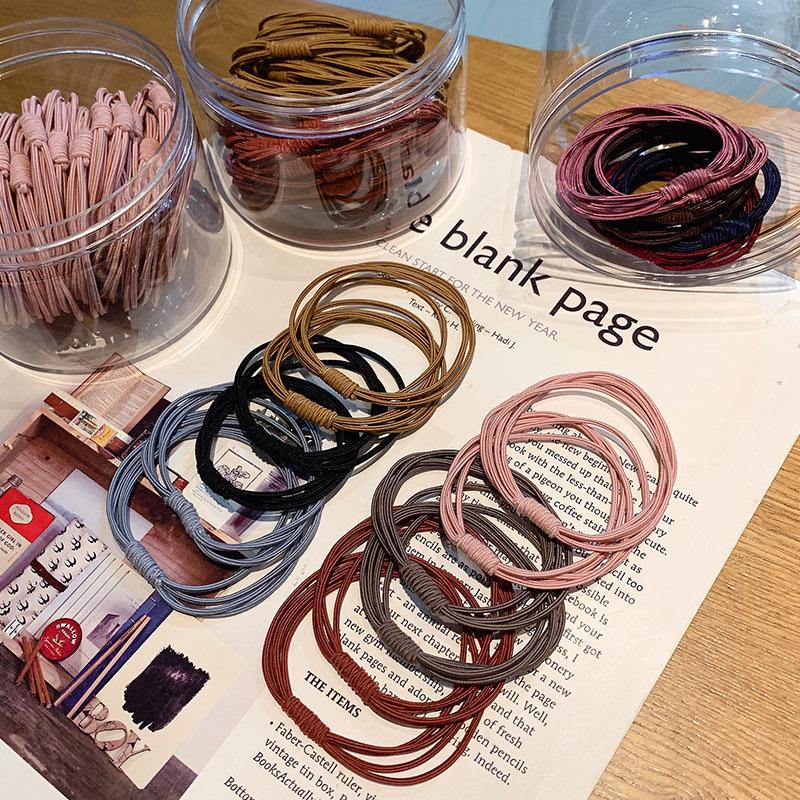 Korean Style 20-Pack Hair Bands: Chic Ponytail Accessories for Trendy Hairstyles