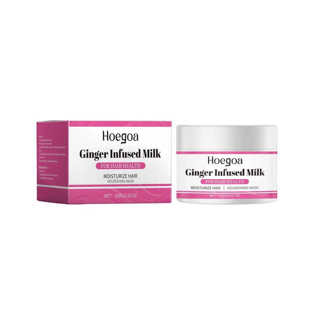 Hoegoa Ginger Milk Repairing And Moisturizing Hair Mask - Prevents Dry And Frizzy Hair, Smooth, Shiny, Repairing, And Softening Conditioner